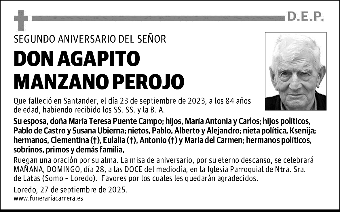 DON AGAPITO MANZANO PEROJO