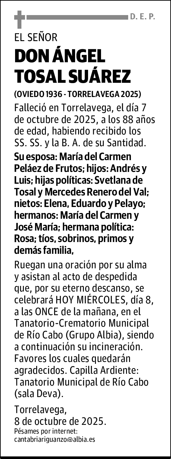 DON ÁNGEL TOSAL SUÁREZ