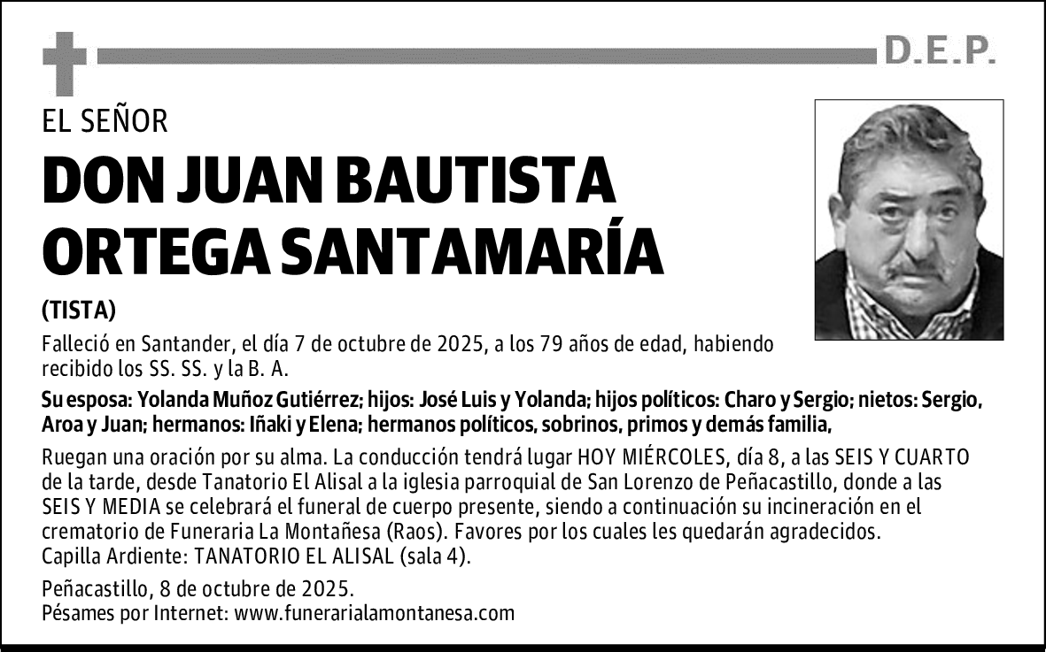 DON JUAN BAUTISTA ORTEGA SANTAMARÍA
