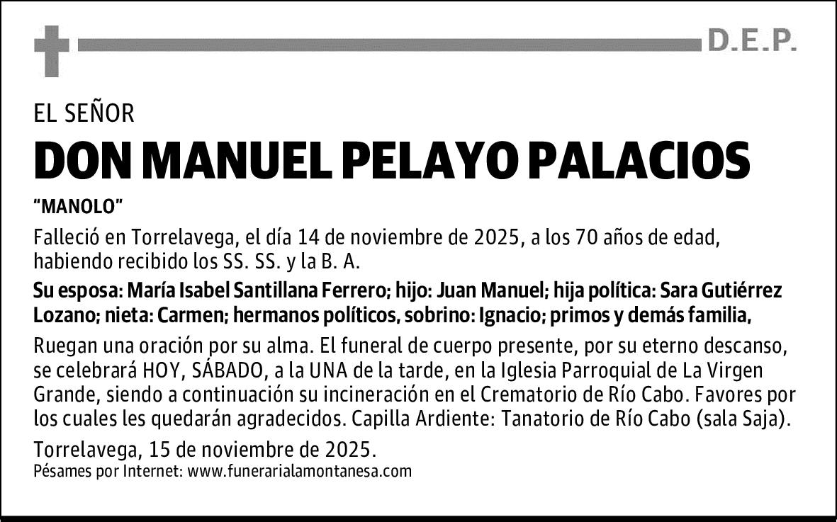 DON MANUEL PELAYO PALACIOS