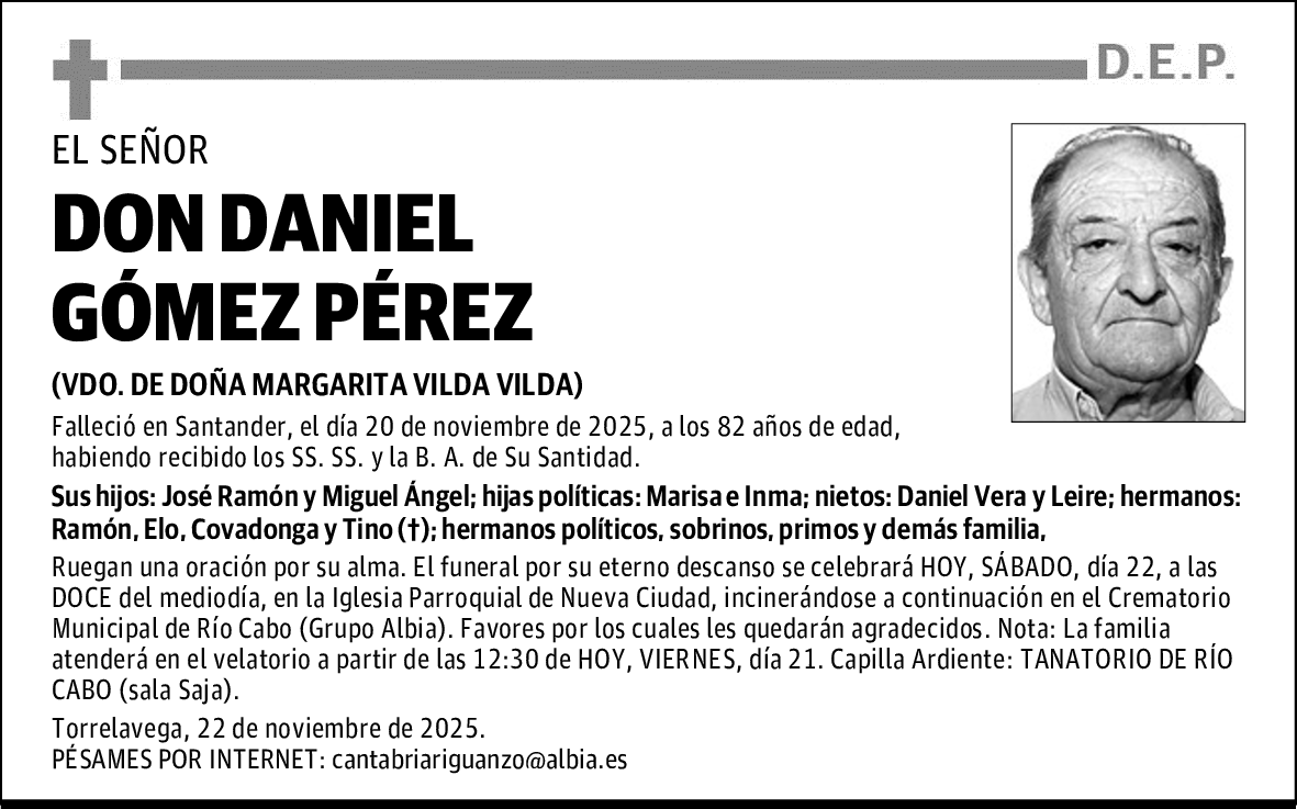 DON DANIEL GÓMEZ PÉREZ