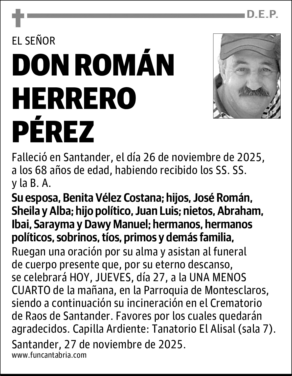 DON ROMÁN HERRERO PÉREZ