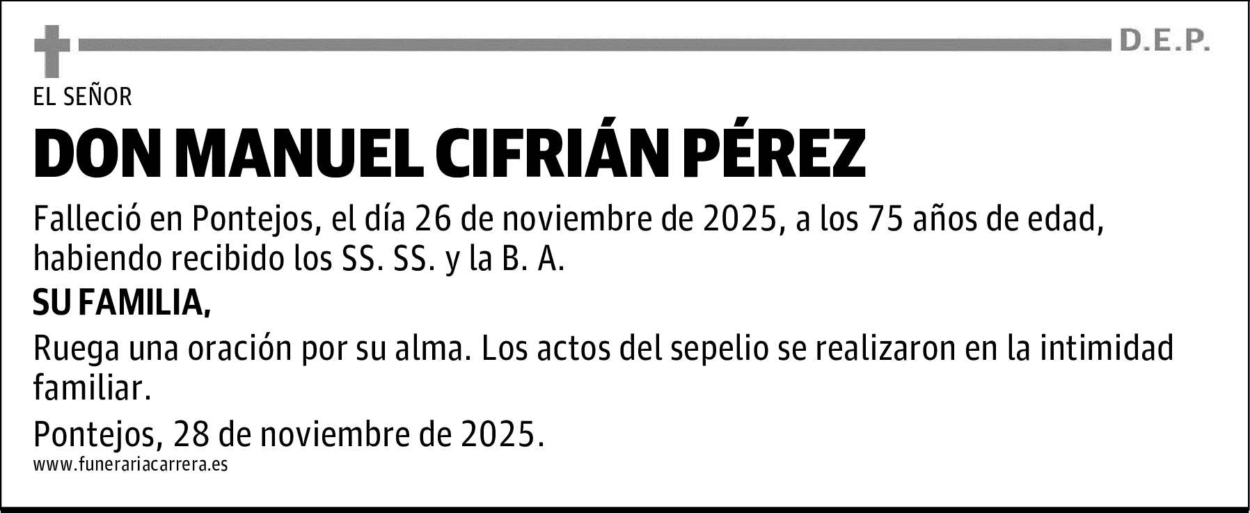 DON MANUEL CIFRIÁN PÉREZ