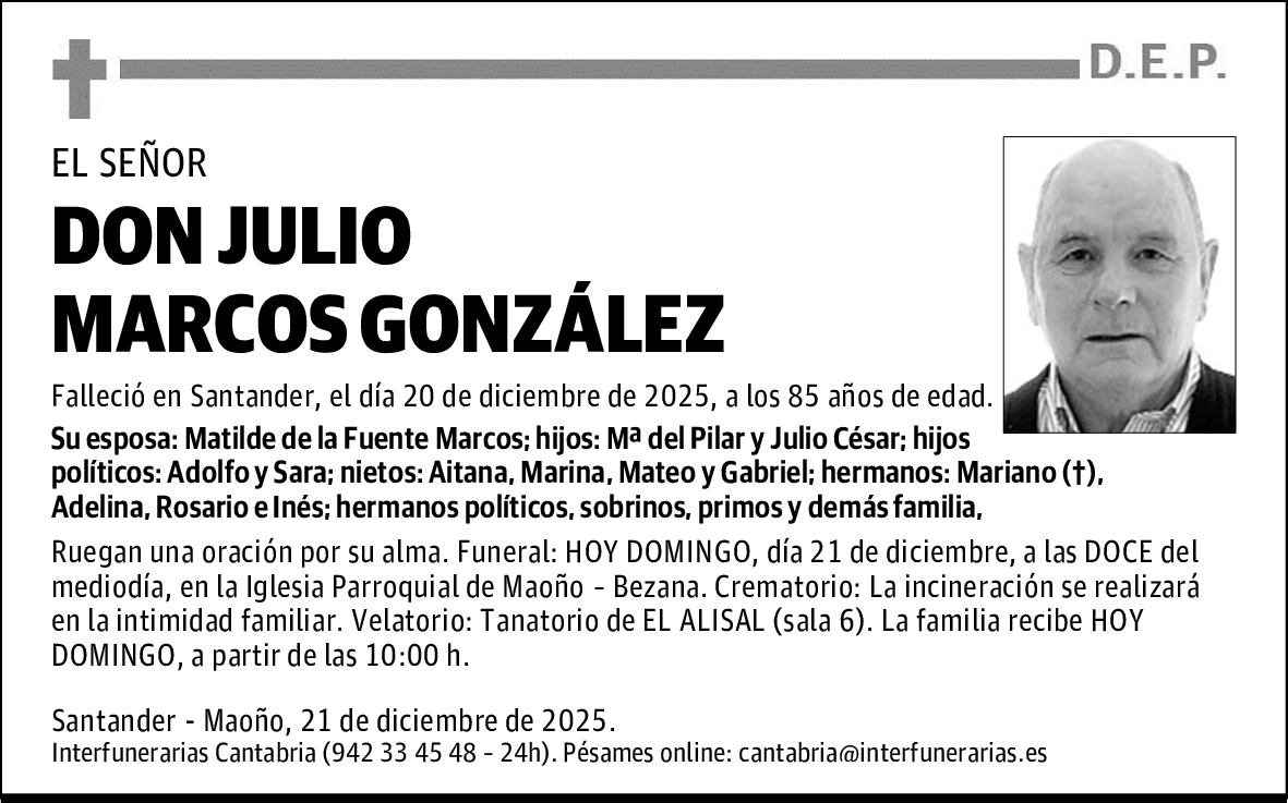 DON JULIO MARCOS GONZÁLEZ
