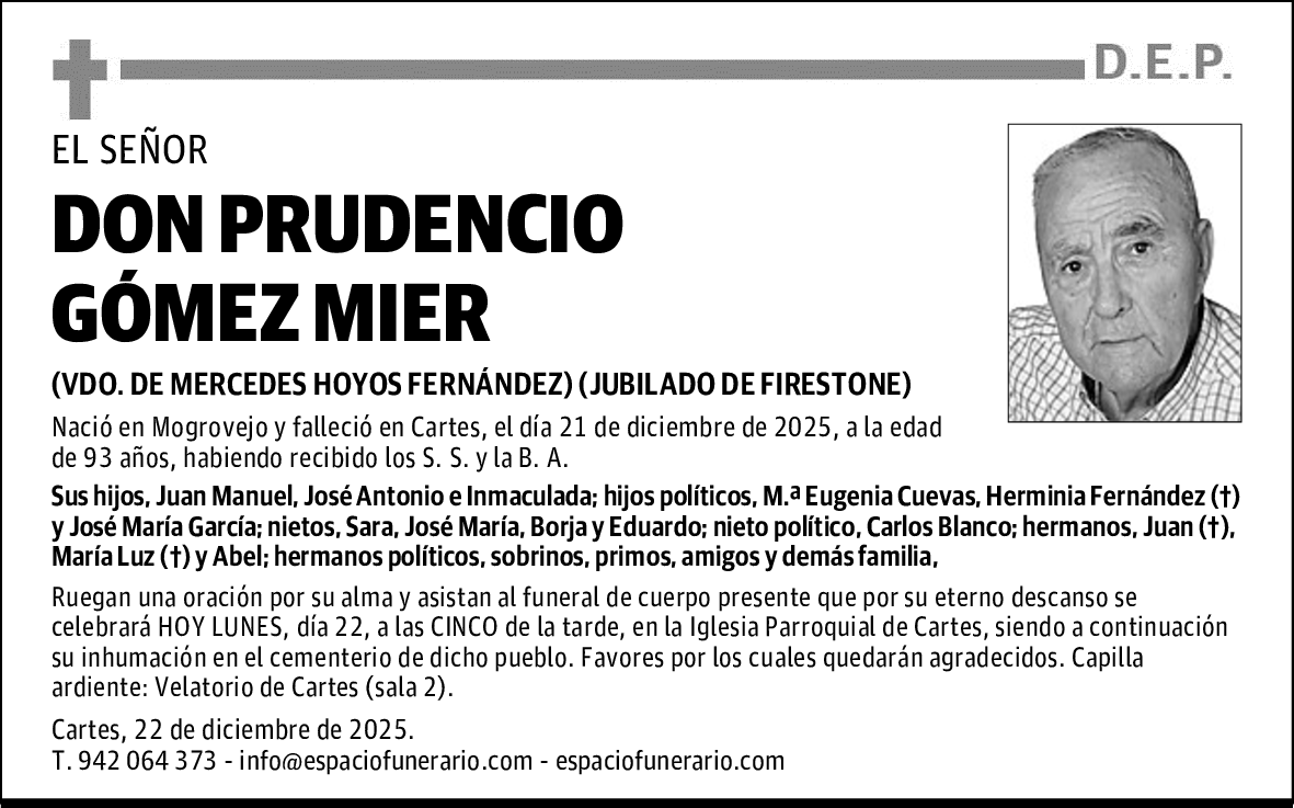 DON PRUDENCIO GÓMEZ MIER