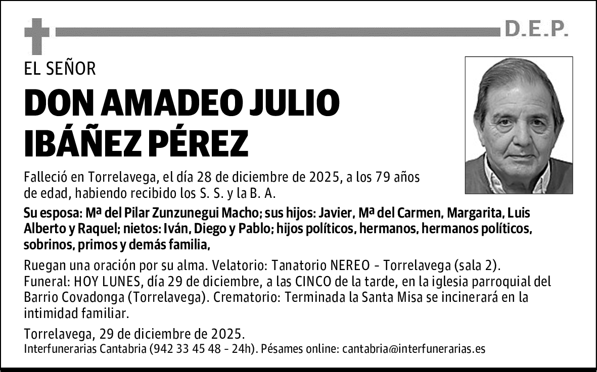 DON AMADEO JULIO IBÁÑEZ PÉREZ