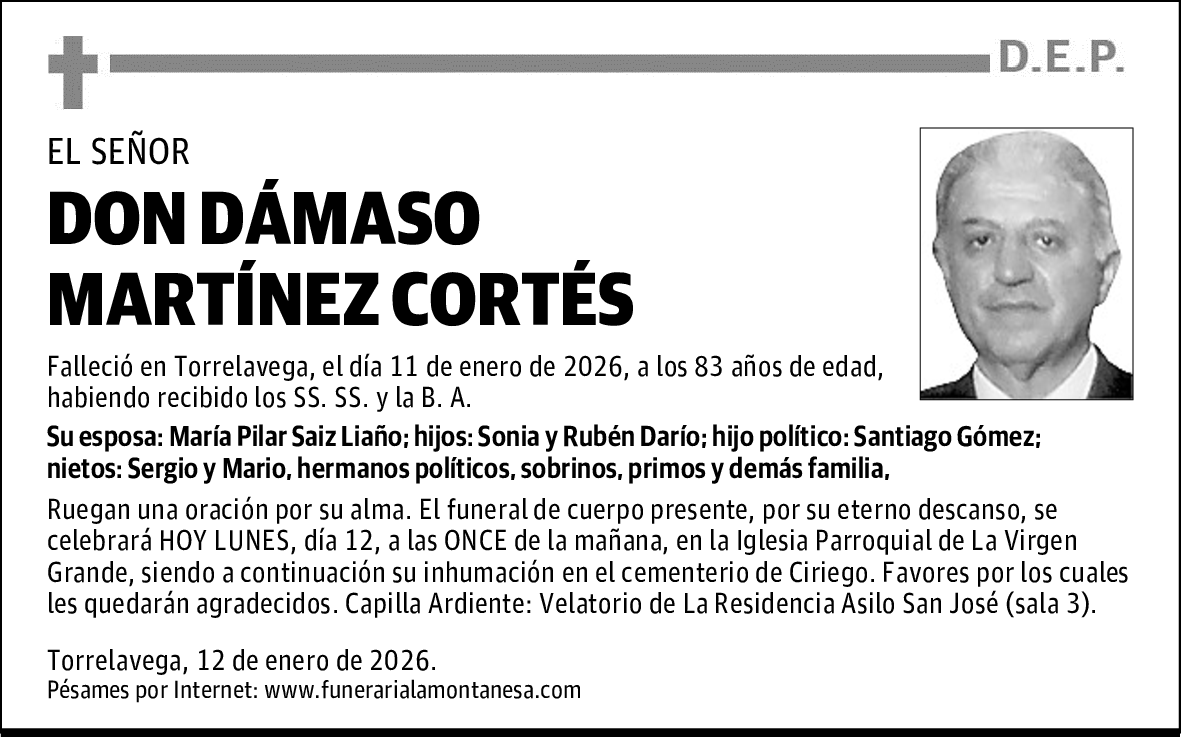 DON DÁMASO MARTÍNEZ CORTÉS