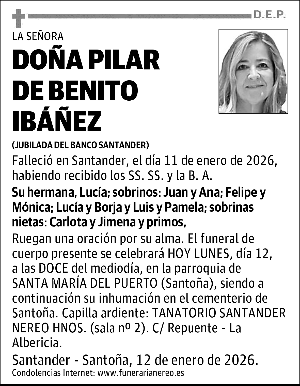 DOÑA PILAR DE BENITO IBÁÑEZ