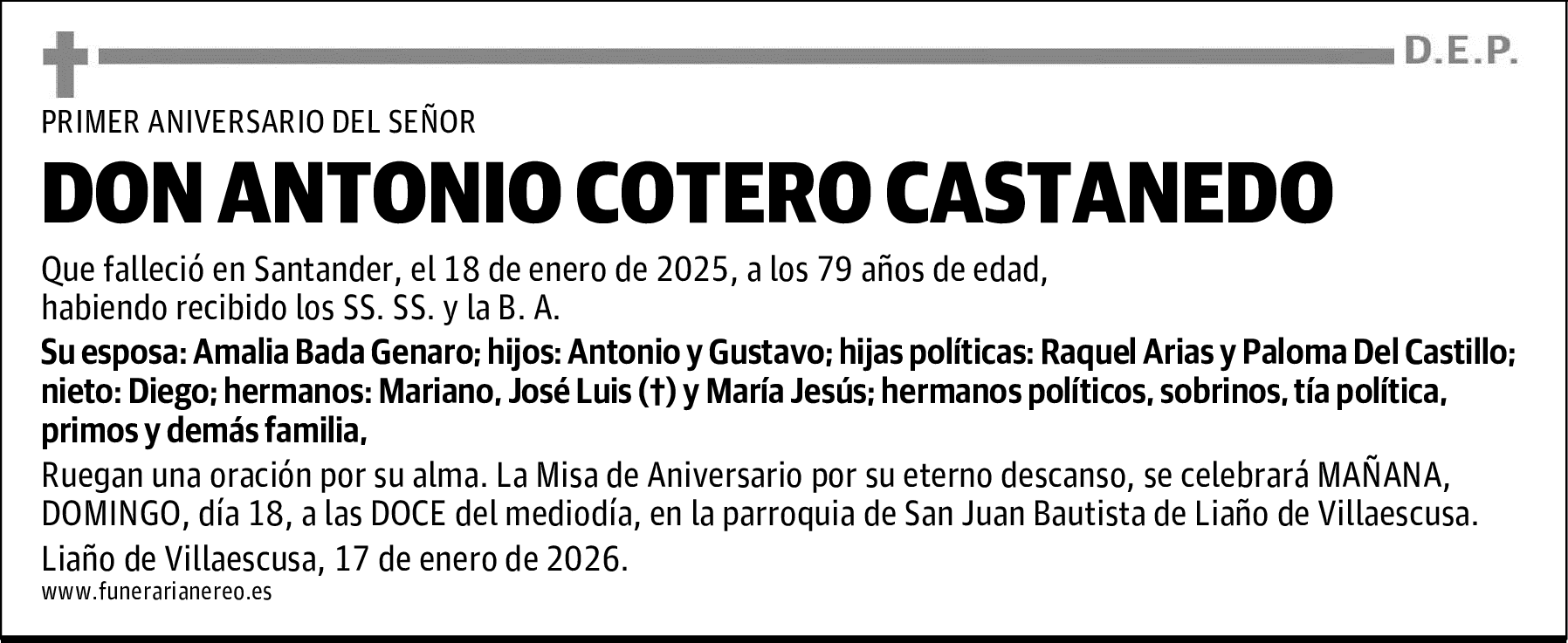 DON ANTONIO COTERO CASTANEDO