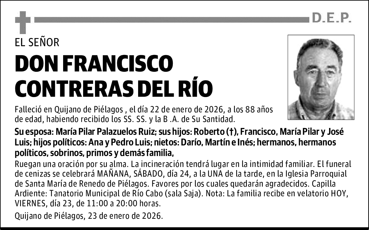 DON FRANCISCO CONTRERAS DEL RÍO