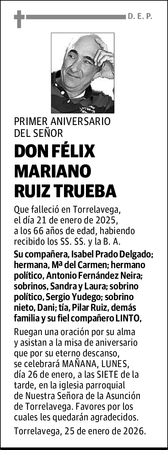 DON FÉLIX MARIANO RUIZ TRUEBA