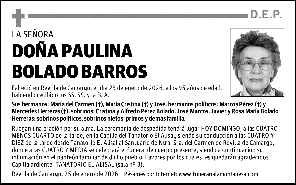 DOÑA PAULINA BOLADO BARROS