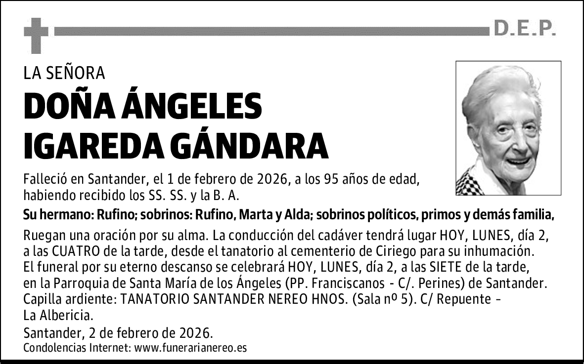 DOÑA ÁNGELES IGAREDA GÁNDARA