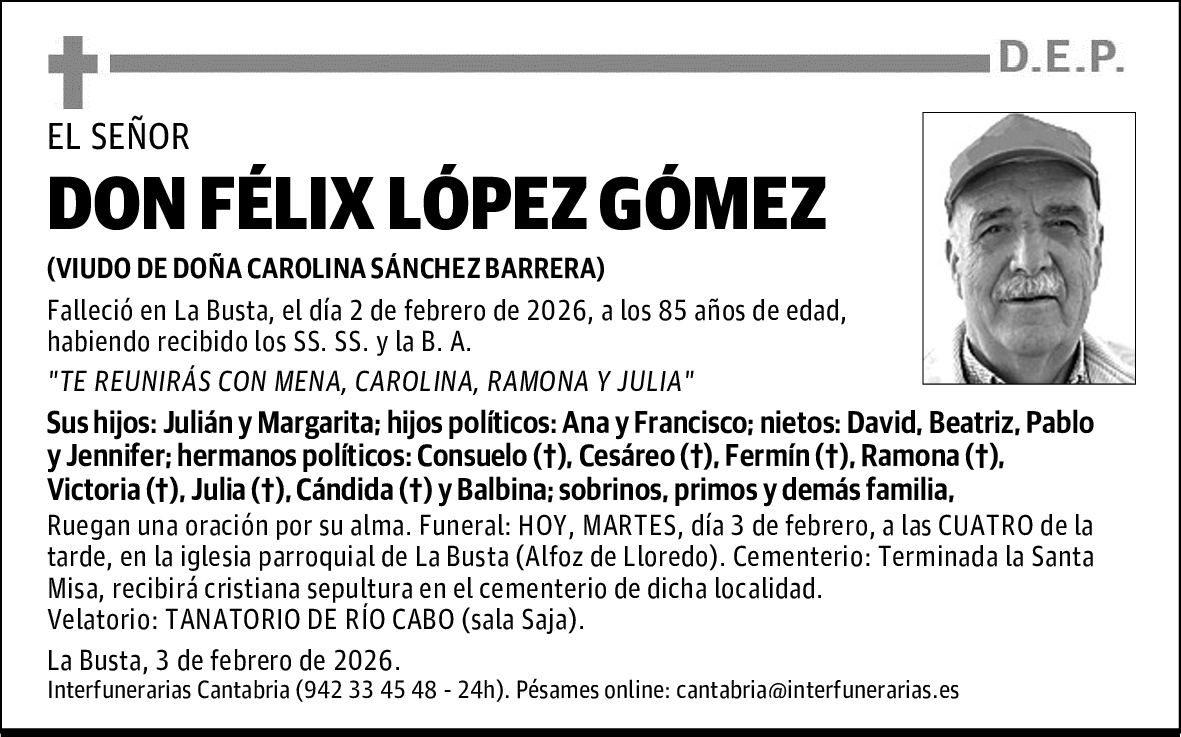 DON FÉLIX LÓPEZ GÓMEZ
