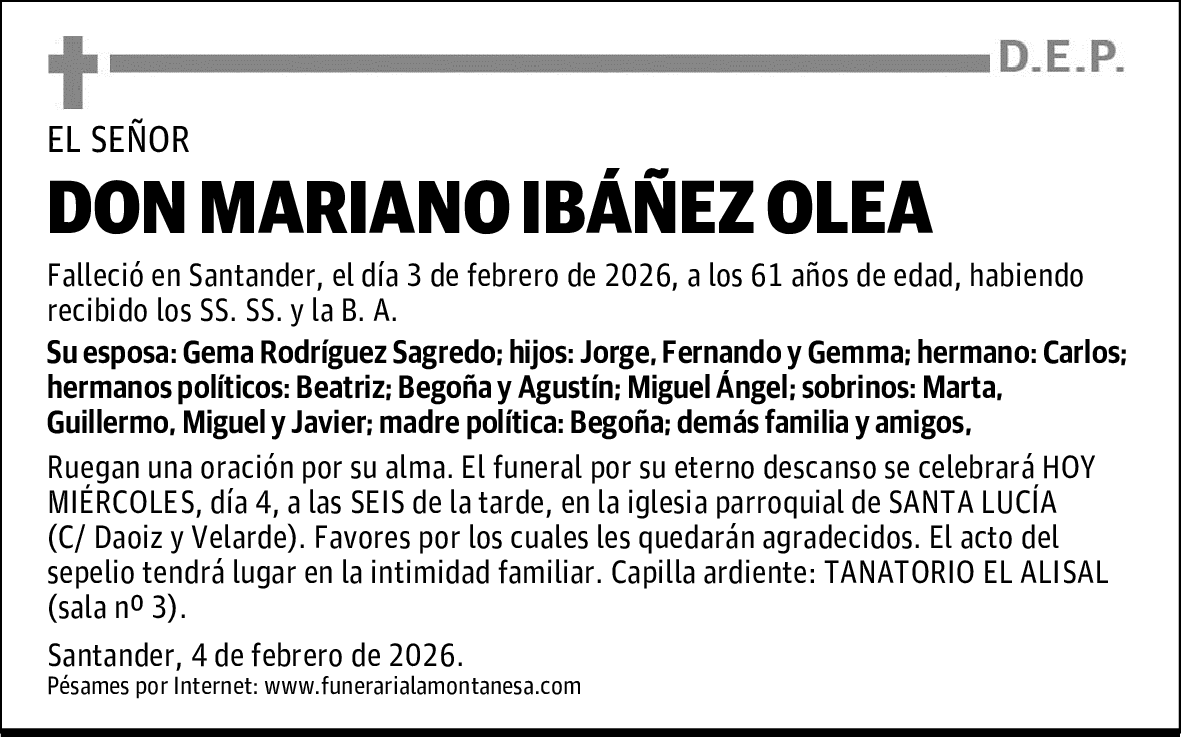 DON MARIANO IBÁÑEZ OLEA