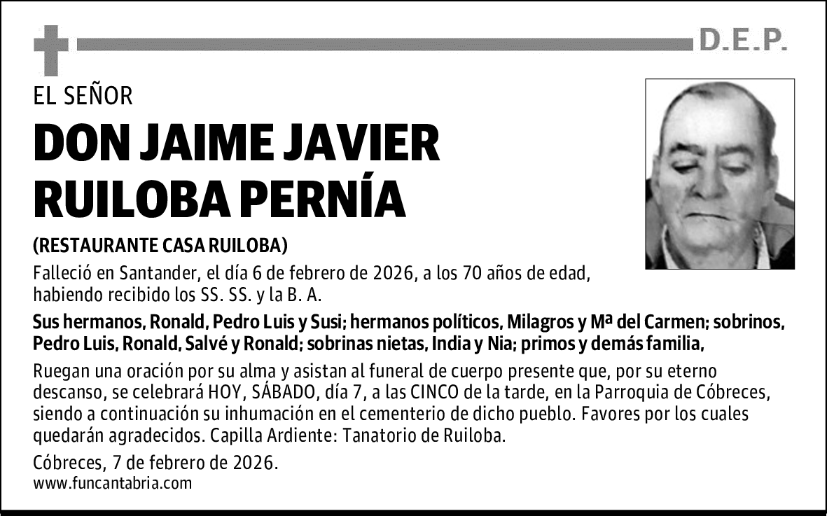 DON JAIME JAVIER RUILOBA PERNÍA