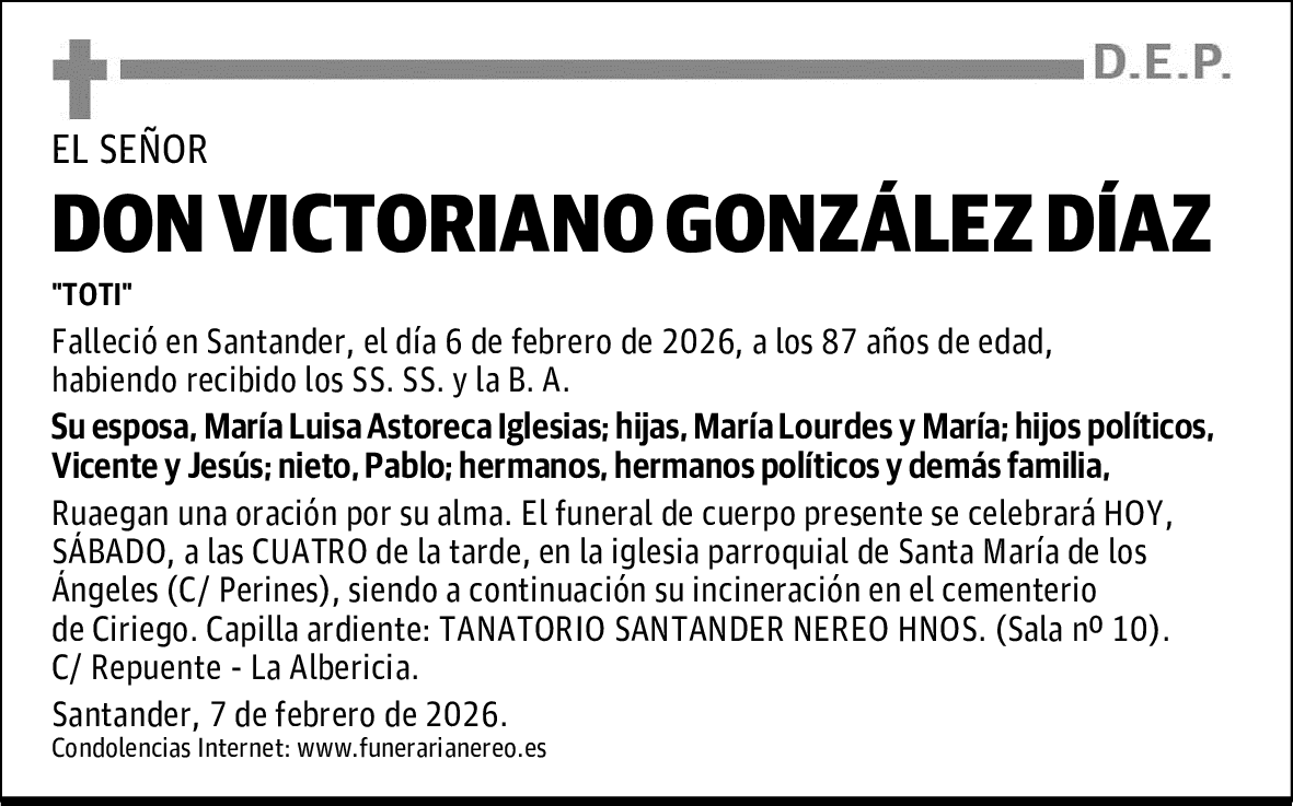 DON VICTORIANO GONZÁLEZ DÍAZ