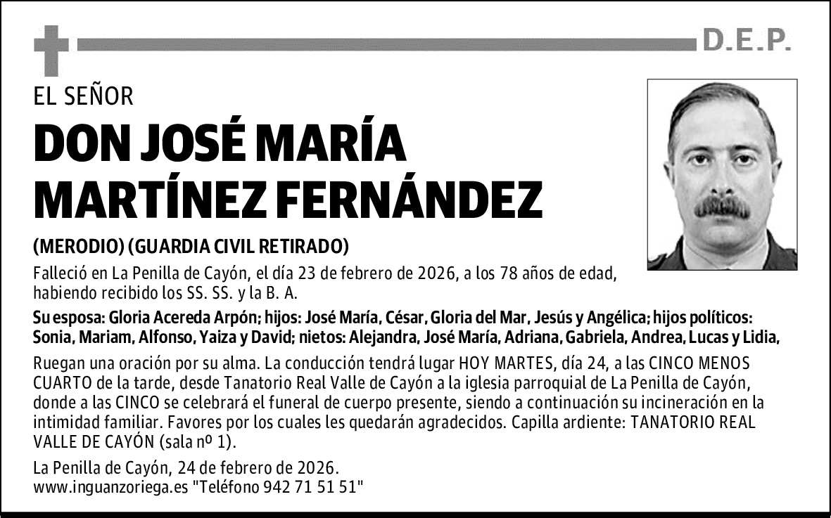 DON JOSÉ MARÍA MARTÍNEZ FERNÁNDEZ