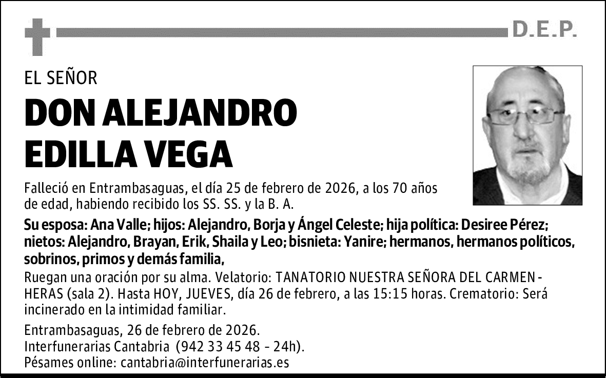 DON ALEJANDRO EDILLA VEGA