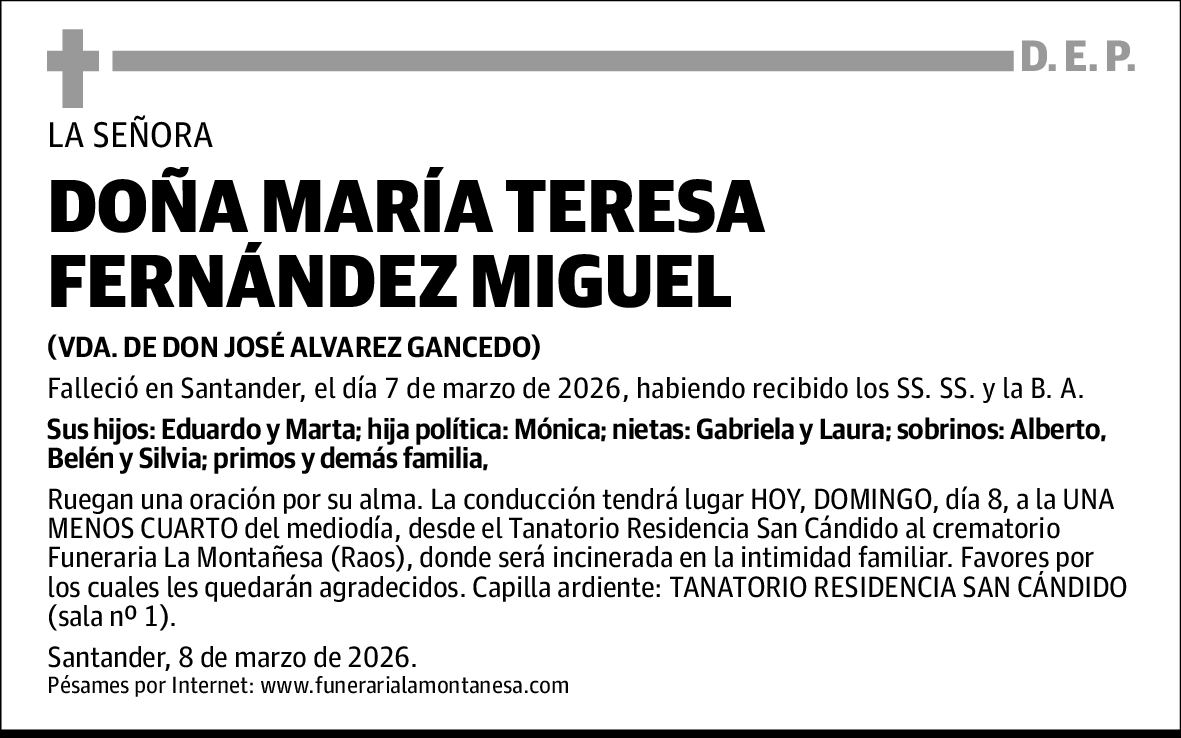 María Teresa Fernández Miguel