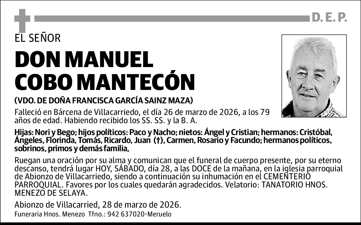 Manuel F Cobo Mantecón