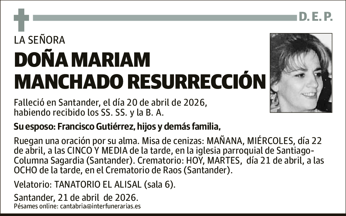 Mariam Manchado Resurrección