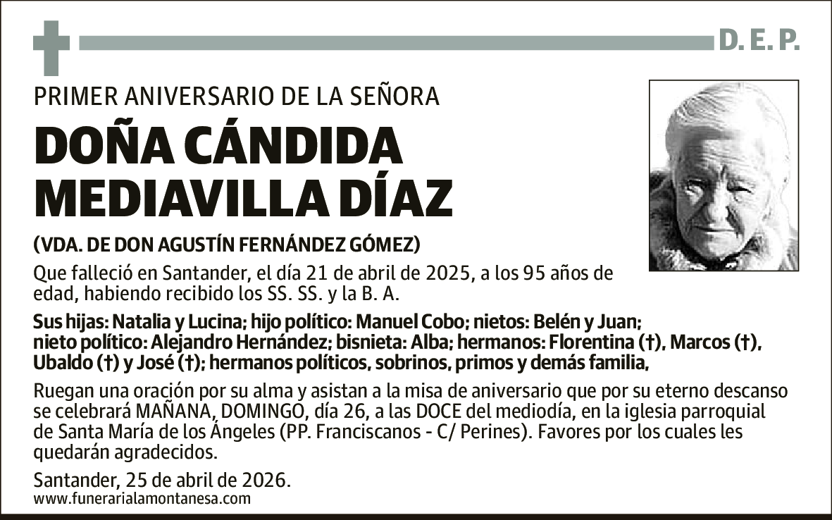 Cándida Mediavilla Díaz