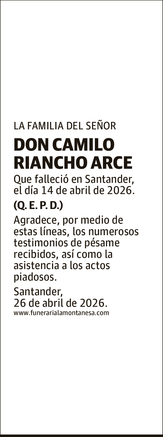 Camilo Riancho Arce