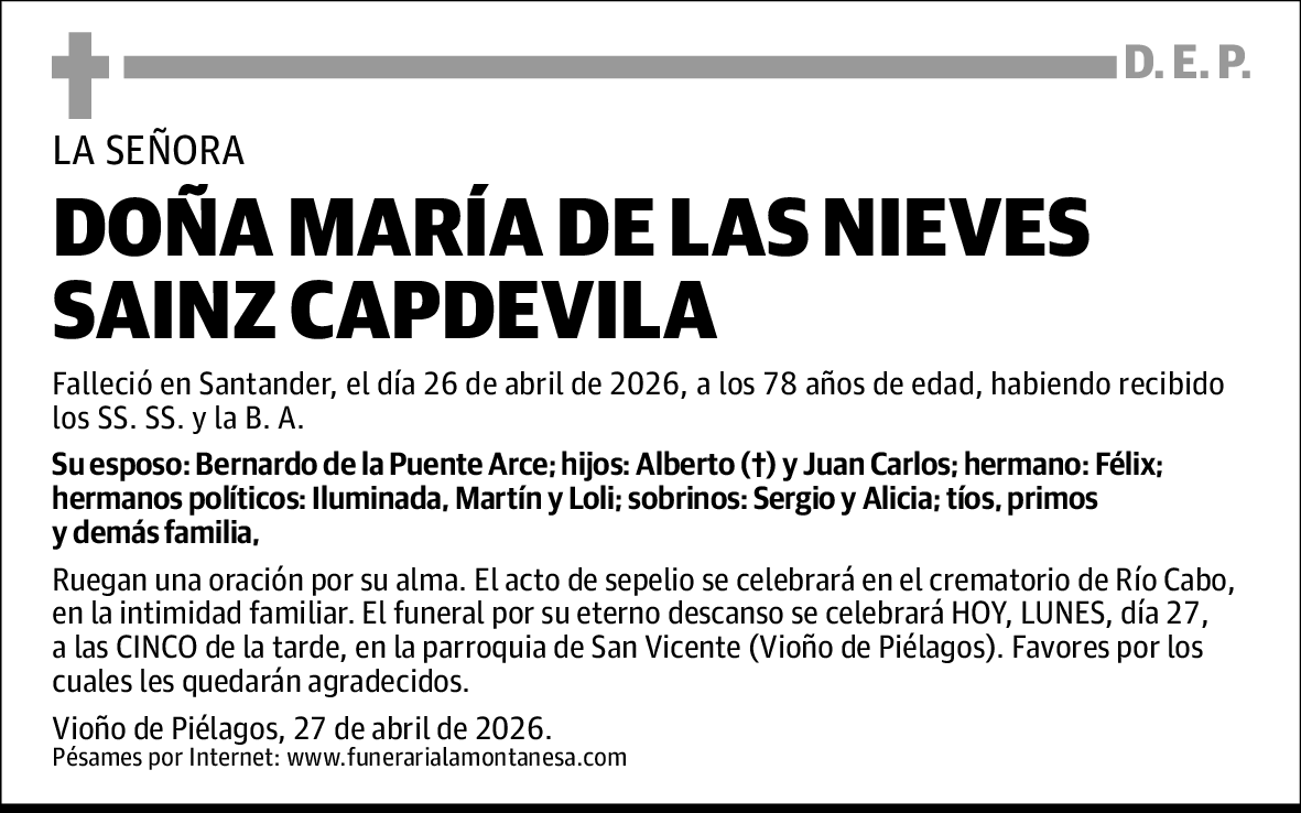 María de las Nieves Sainz Capdevila