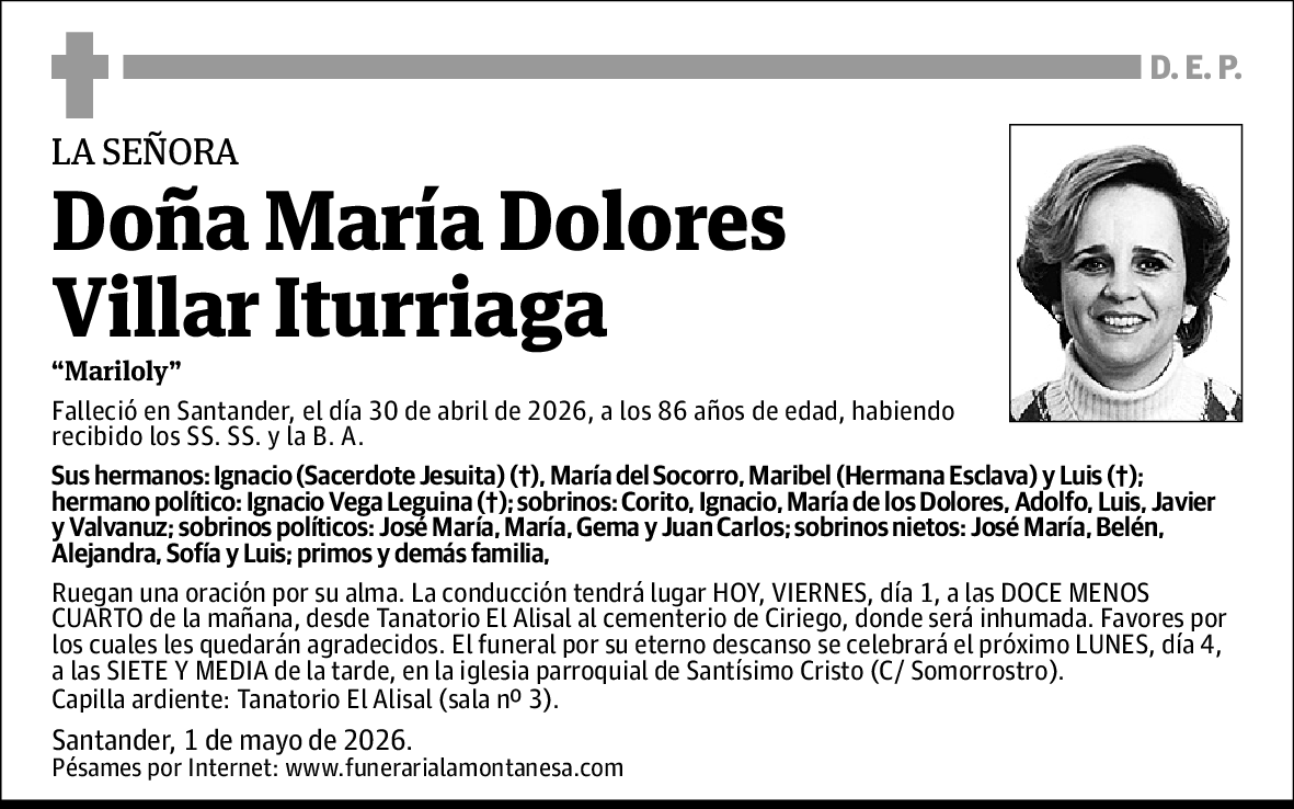María Dolores Beatriz Villar Iturriaga