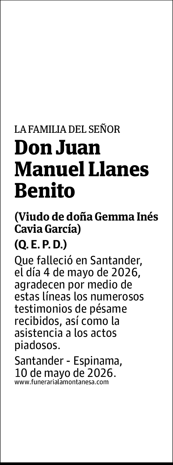 Juan Manuel Llanes Benito