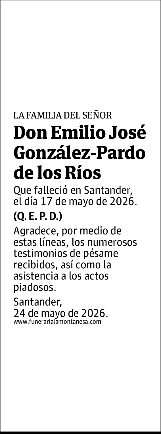 Emilio José González-pardo de los Ríos