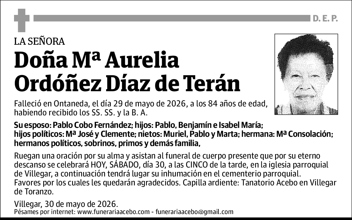 Mª Aurelia Ordóñez Díaz de Terán