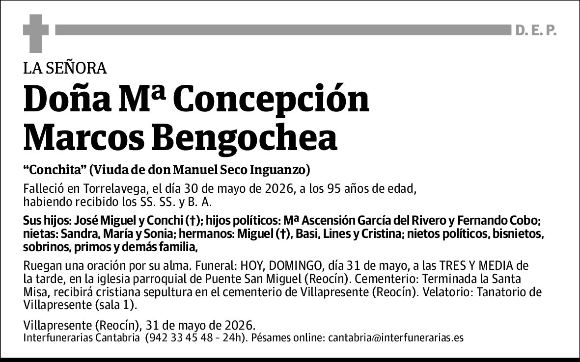 Mª Concepción Marcos Bengochea