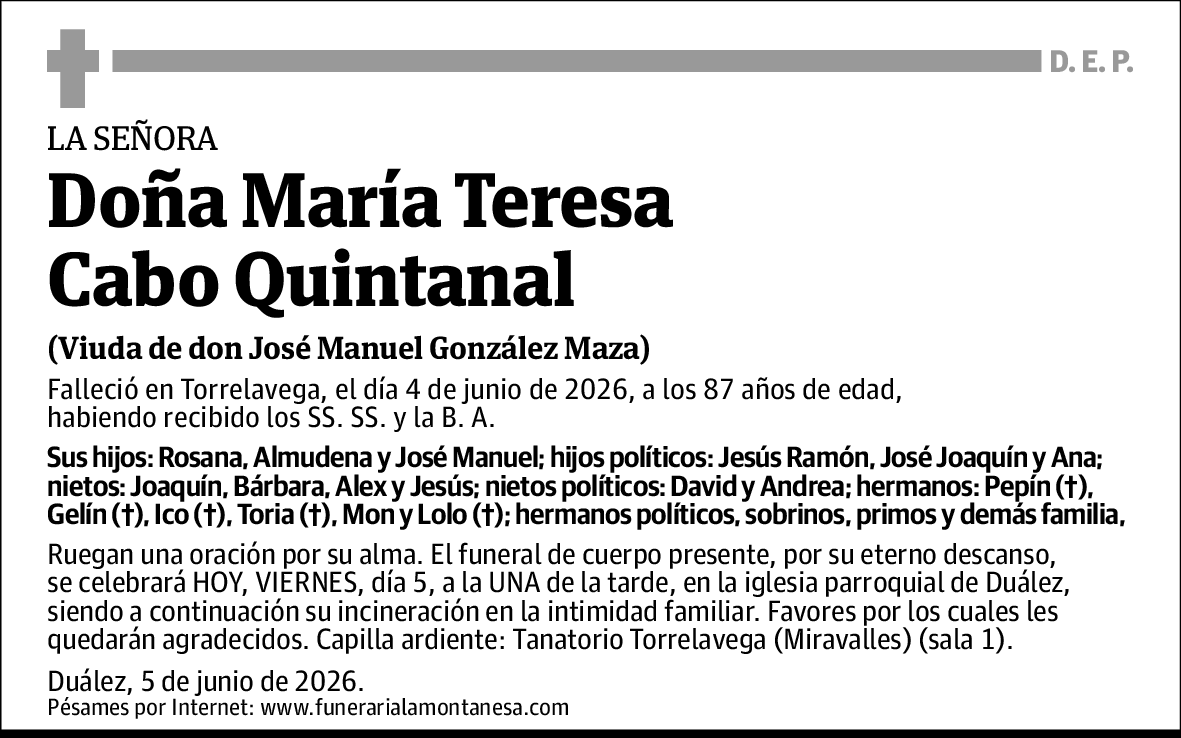 Maria Teresa Cabo Quintanal