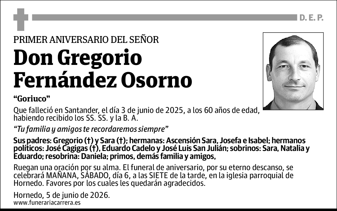 Gregorio Fernandez Osorno