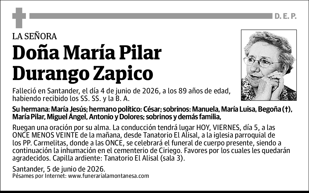 Maria Pilar Durango Zapico