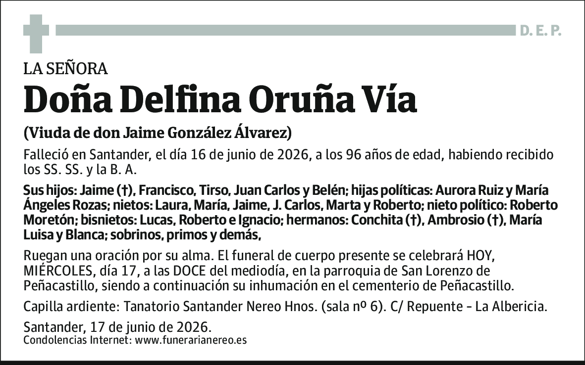 Delfina Oruña Via