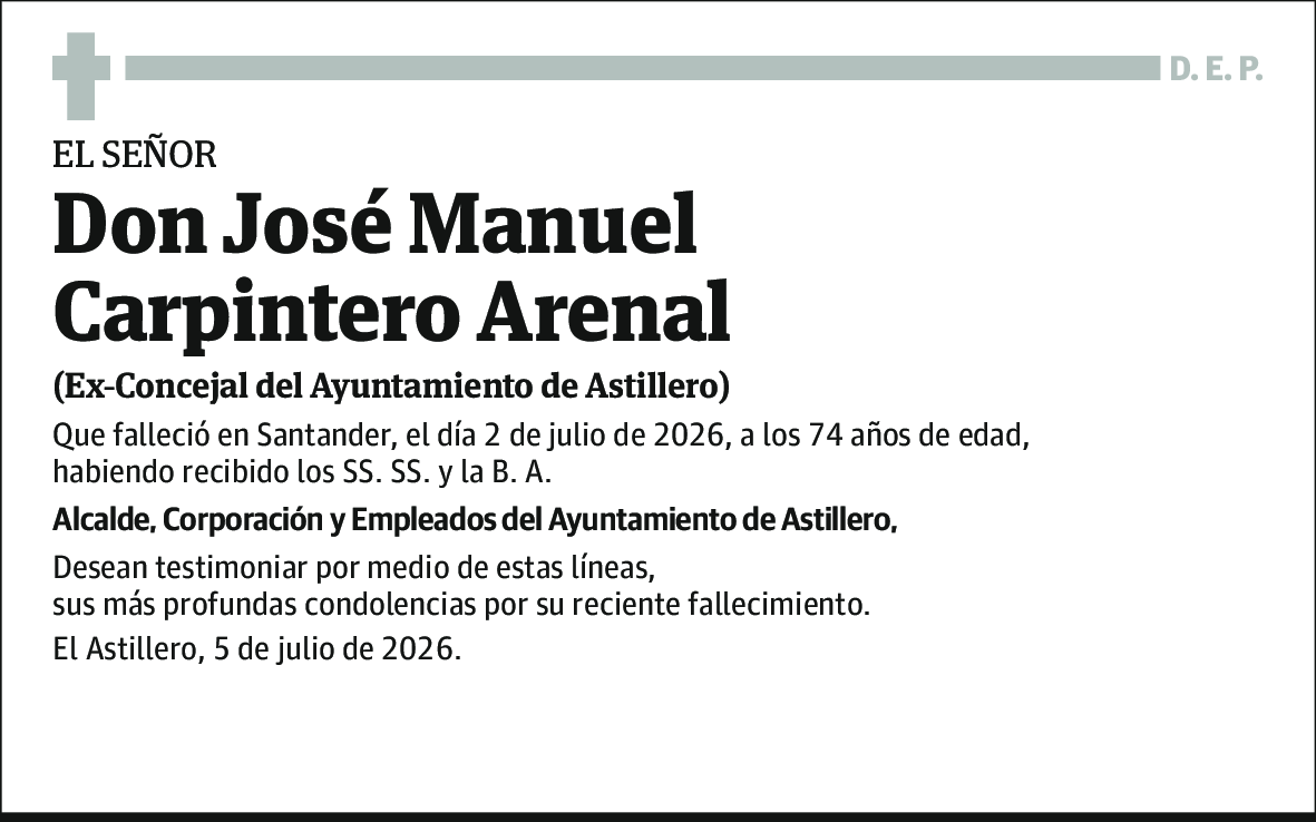 José Manuel Carpintero Arenal