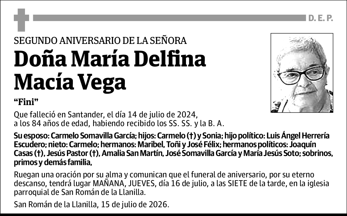 Maria Delfina Macia Vega