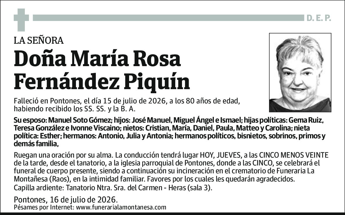 María Rosa Fernández Piquín