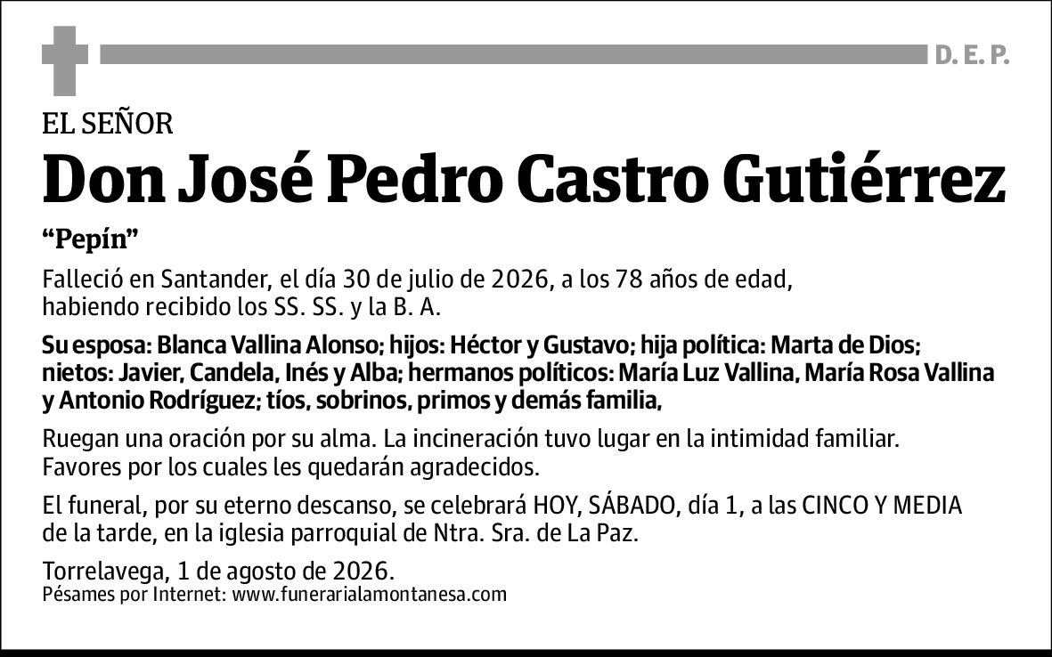 José Pedro Castro Gutiérrez