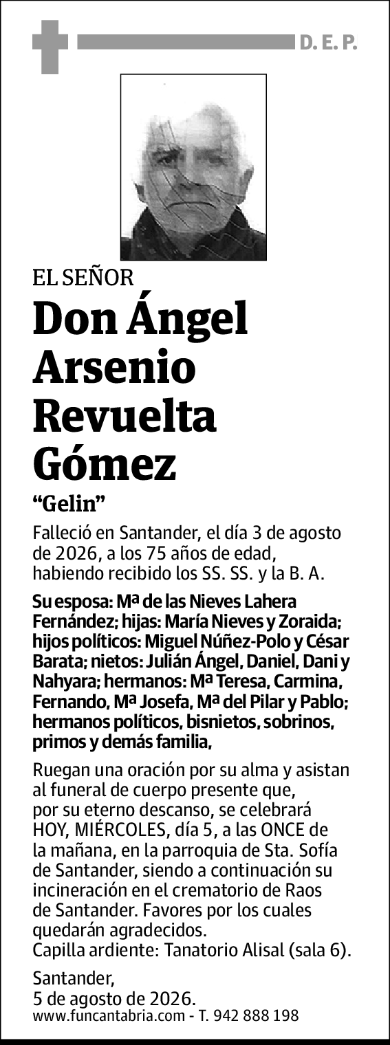 Ángel Arsenio Revuelta Gómez