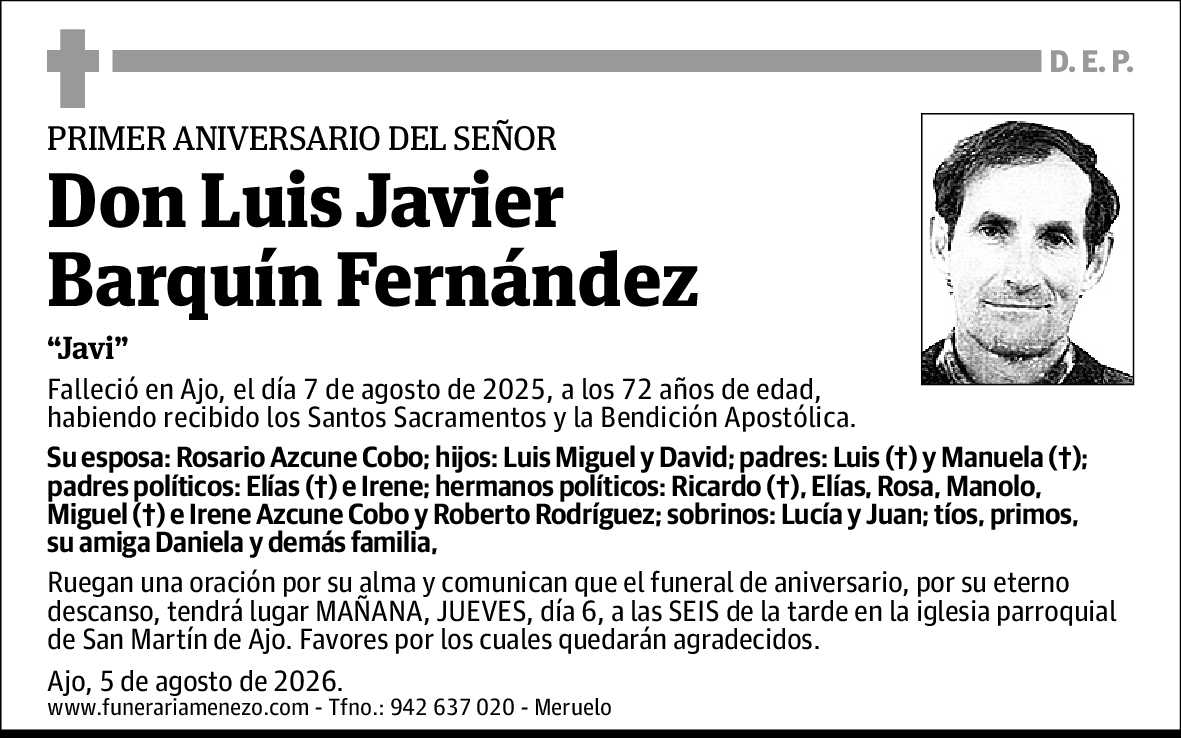 Luis Javier Barquín Fernández