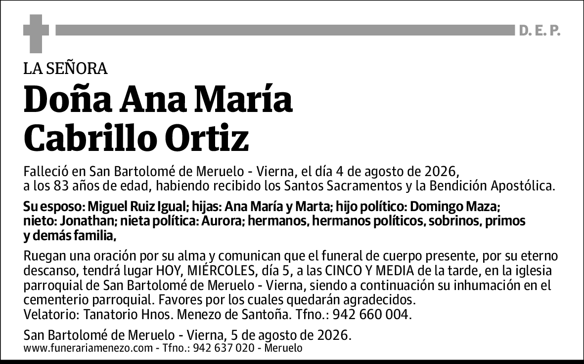 Ana María Cabrillo Ortiz