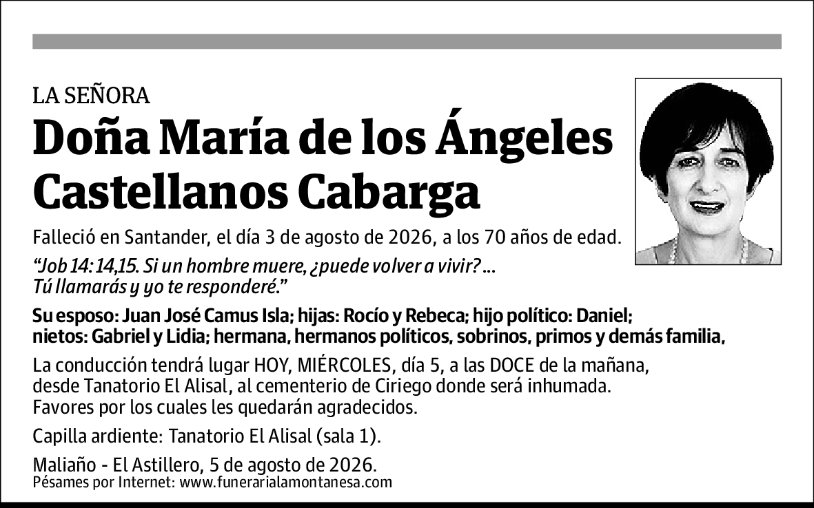María de los Ángeles Castellanos Cabarga