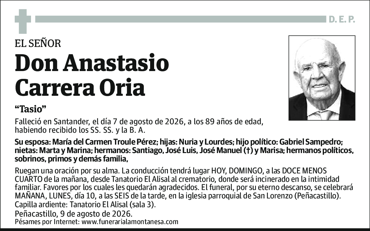 Anastasio Carrera Oria
