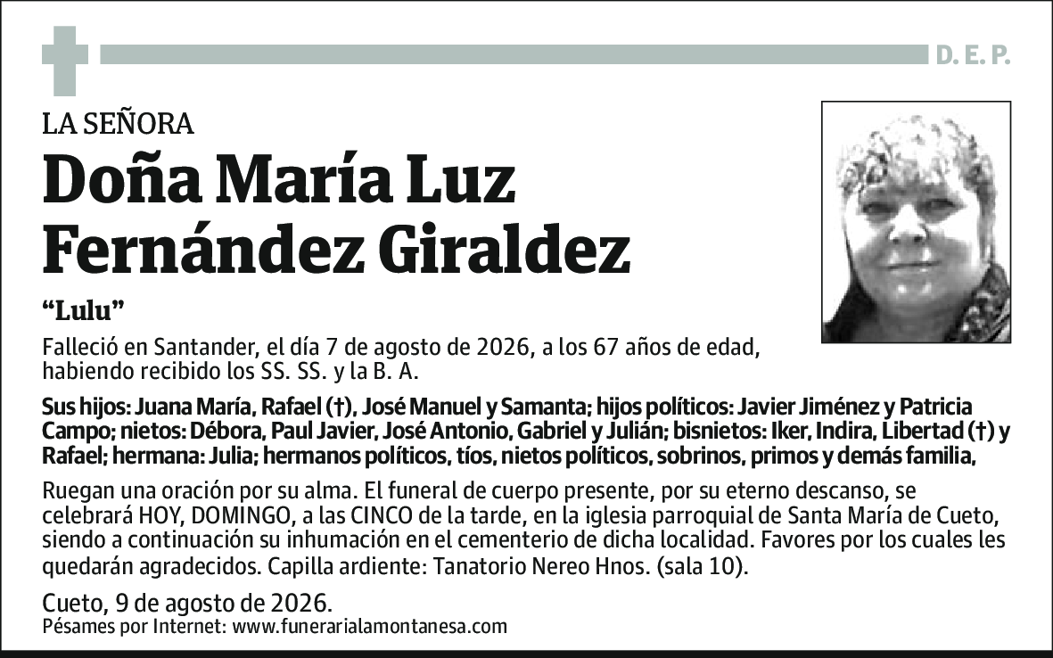 María Luz Fernández Giraldez