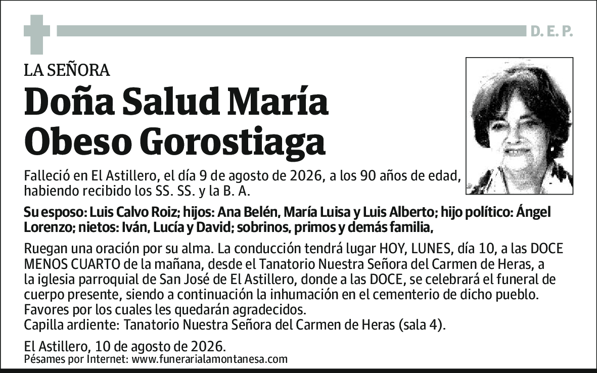 Salud María Obeso Gorostiaga