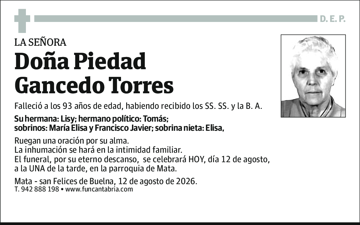 Piedad Gancedo Torres